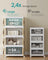 Storage Boxes - PP Plastic - White - with Lid