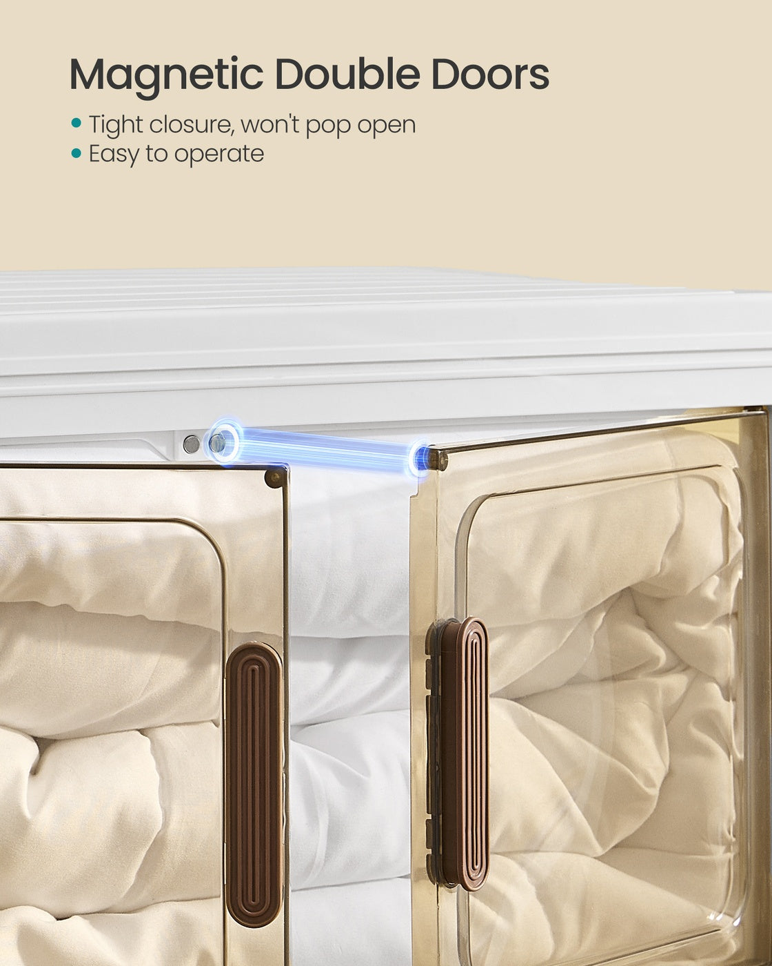 Storage Boxes - PP Plastic - White - with Lid