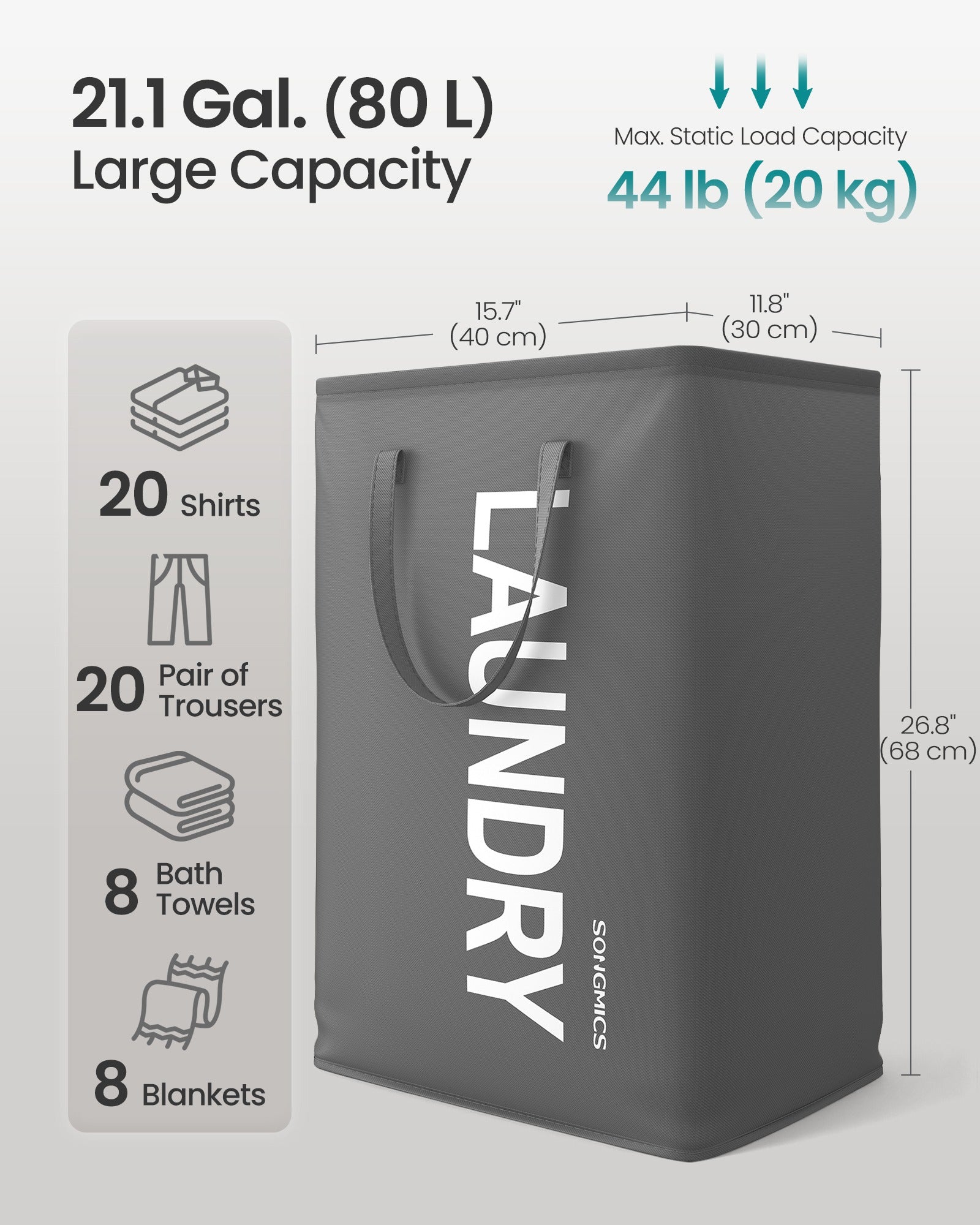 Kitchen Bin - With Pedal and Soft-Close Lid - 40 x 30 x 68 cm