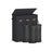 Laundry Basket - Fabric - Ink Black - Three Compartments with Washable Liner and Labels