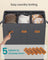 Laundry Basket - Fabric - Ink Black - Three Compartments with Washable Liner and Labels