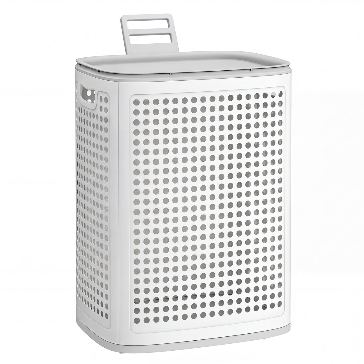 Kitchen Bin - With Pedal and Soft-Close Lid - White, Grey - 42.5 x 33 x 57 cm