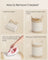 Laundry Hamper - Fabric - Camel Brown - 60 L with Lid and Drawstring Closure