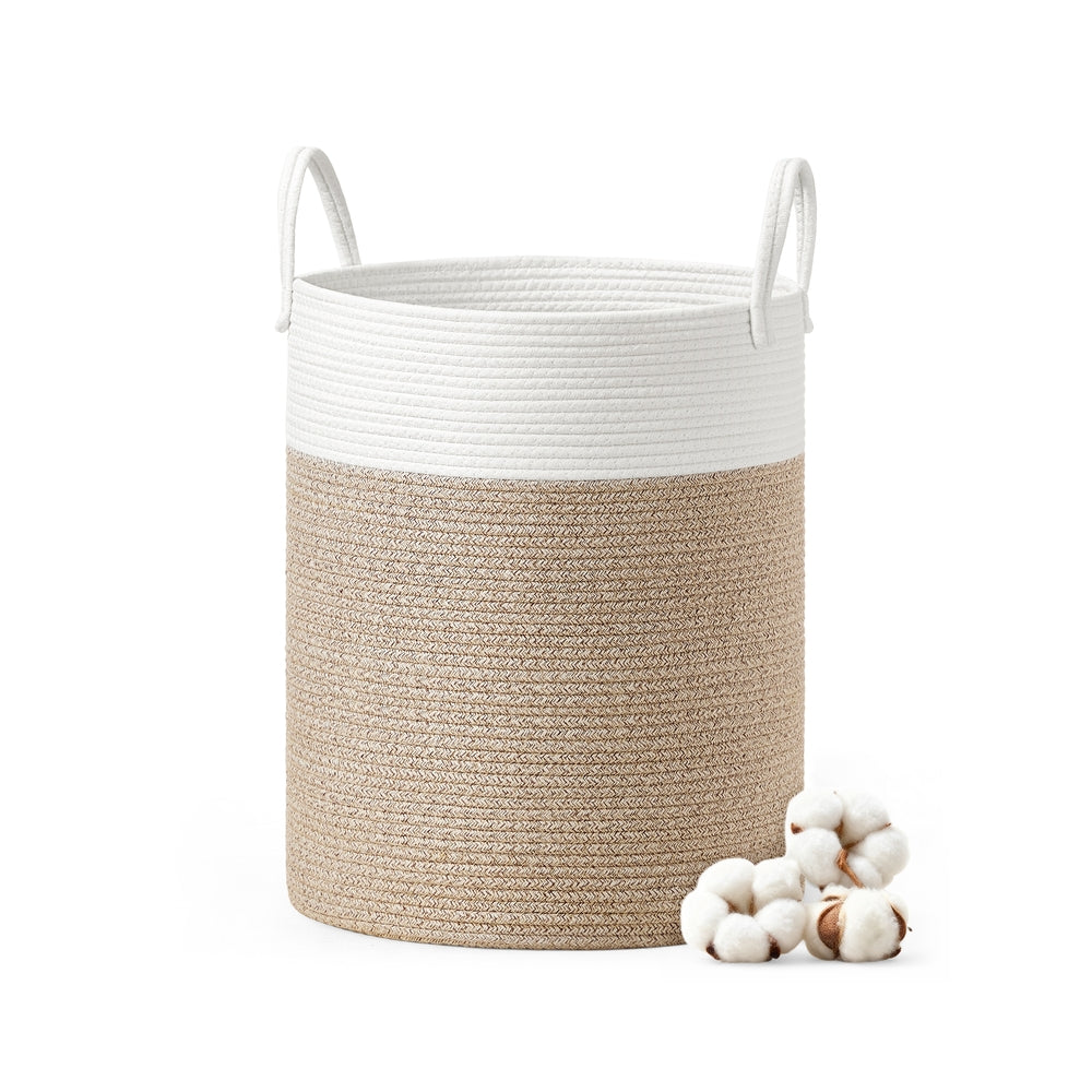 Laundry Basket - 60L - Cotton Rope - Handles