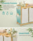 Laundry Basket - Fabric - Cream White - Double Compartment with Shelf and Side Pockets
