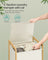 2-Compartment Laundry Basket - 100L - Bamboo Frame - Reinforced Lid