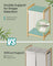 2-Compartment Laundry Basket - 100L - Bamboo Frame - Reinforced Lid