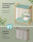 3-Compartment Laundry Basket - 150L - Bamboo Frame - Reinforced Lid