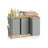 3-Compartment Laundry Hamper - Fabric - Cream White - 150L Capacity with Shelf and Side Pockets