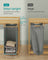 Laundry Basket - Fabric - Dove Grey - 3-Compartment with Shelf & Pockets