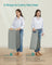 Laundry Basket - Fabric - Dove Grey - 3-Compartment with Shelf & Pockets