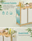 3-Compartment Laundry Hamper - Fabric - Cream White - 150L Capacity with Shelf and Side Pockets