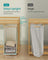 4-Compartment Laundry Basket - Fabric - Cream White - With Shelf and Side Pockets