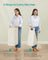 4-Compartment Laundry Basket - Fabric - Cream White - With Shelf and Side Pockets