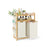 Laundry Hamper - Fabric - Cream White - Multiple Compartments with Shelf and Side Pockets