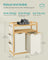 Laundry Hamper - Fabric - Cream White - Multiple Compartments with Shelf and Side Pockets