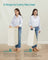 Laundry Hamper - Fabric - Cream White - Multiple Compartments with Shelf and Side Pockets