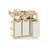 Laundry Hamper - Fabric - Cream White - Multiple Compartments with Shelf and Side Pockets