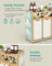 Laundry Hamper - Fabric - Cream White - Multiple Compartments with Shelf and Side Pockets