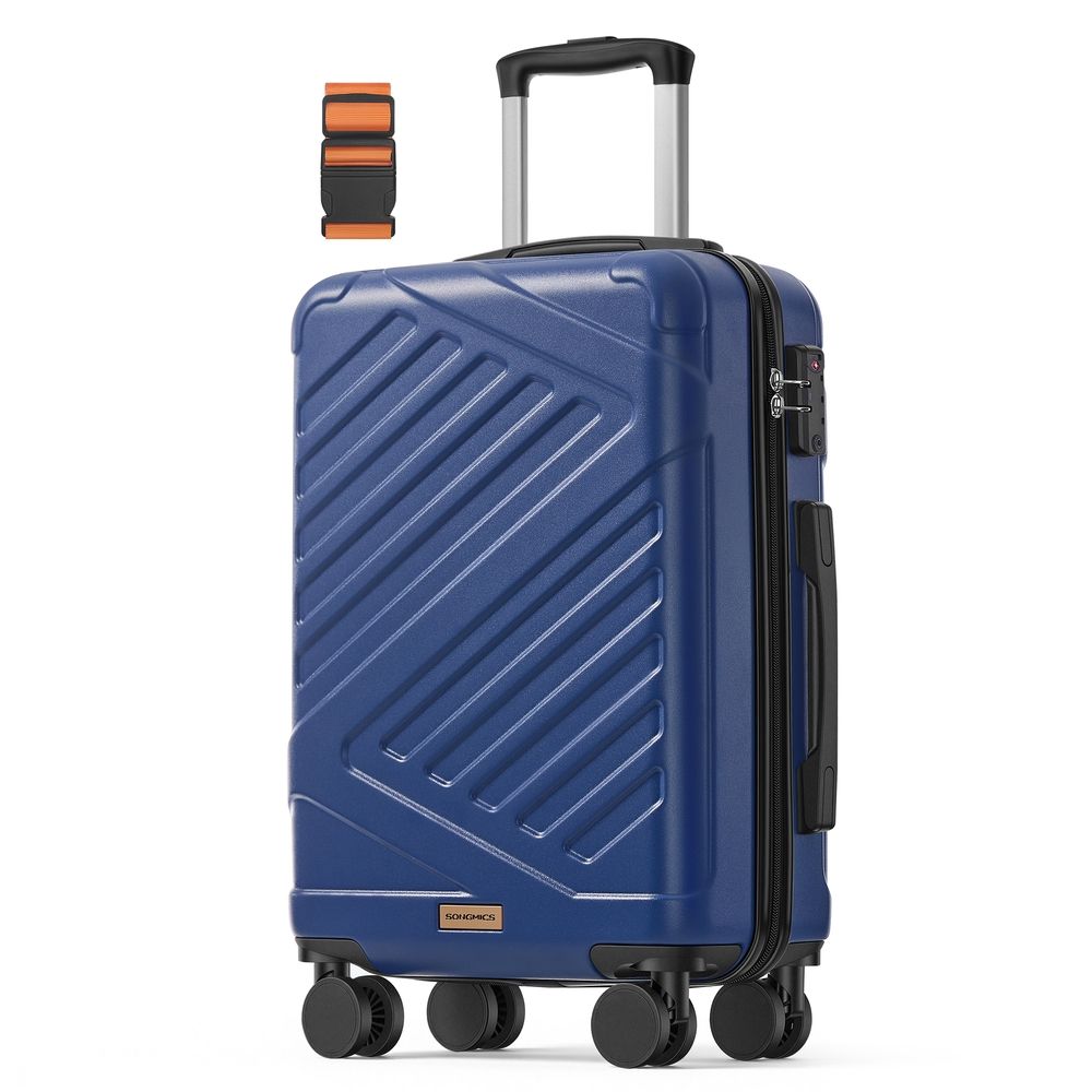 Hard Shell Suitcase Large TSA Lock Spinner Wheels - ABS Plastic and PA Plastic - Bijou Blue