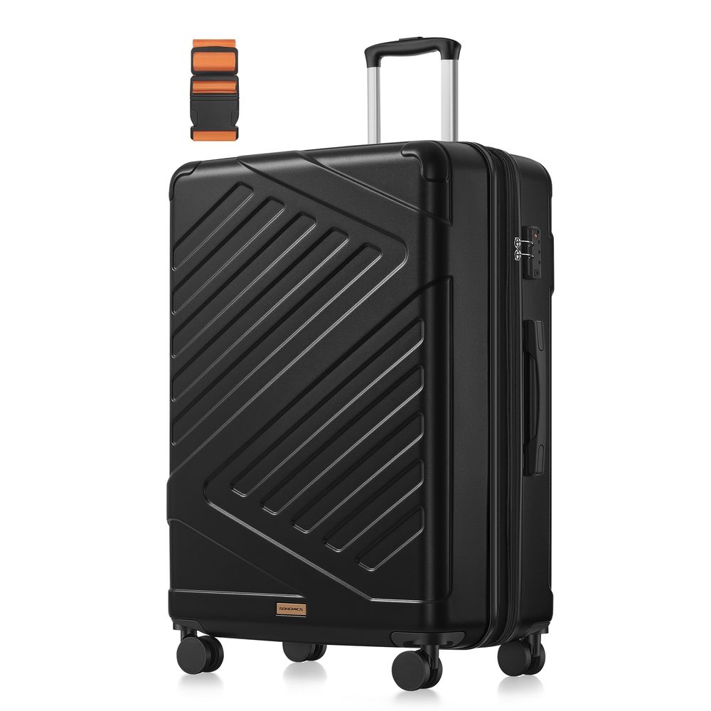 Hard Shell Suitcase Large TSA Lock Spinner Wheels - ABS Plastic and PA Plastic - Bijou Blue