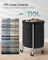 Round Laundry Hamper - Steel Frame - Grey - Removable Bag with Wheels