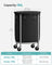 Round Laundry Hamper - Steel Frame - Grey - Removable Bag with Wheels