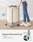 Laundry Trolley - Steel Frame - Gray - 110L Capacity with Removable Bag and Wheels