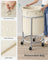 Laundry Trolley - Steel Frame - Gray - 110L Capacity with Removable Bag and Wheels