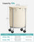 Laundry Trolley - Steel Frame - Gray - 110L Capacity with Removable Bag and Wheels