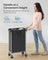 Laundry Basket - Steel - Ink Black - 90L with Removable Liner and Wheels