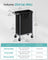 Laundry Basket - Steel - Ink Black - 90L with Removable Liner and Wheels
