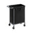 Laundry Basket - Steel - Ink Black - 2-Compartment with Removable Liner and Wheels