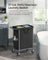 Laundry Basket - Steel - Ink Black - 2-Compartment with Removable Liner and Wheels