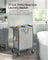 Laundry Basket - Steel Frame - Dove Grey - 2-Compartment with Removable Liner and Wheels