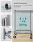 Laundry Basket - Steel Frame - Dove Grey - 2-Compartment with Removable Liner and Wheels