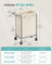 Laundry Basket - Steel - Cream White - 2-Compartment with Removable Liner and Wheels