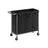 Laundry Basket - Steel Frame - Ink Black - 3-Compartment with Wheels and Removable Liner