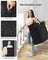 Laundry Basket - Steel Frame - Ink Black - 3-Compartment with Wheels and Removable Liner