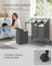 Rolling Laundry Sorter - 3 Removable Bags - Fabric - Slate Grey