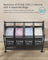 Rolling Laundry Sorter - 4 Removable Bags - Fabric - Ink Black
