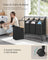 Rolling Laundry Sorter - 4 Removable Bags - Fabric - Ink Black