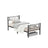 Single Metal Bed Frame - Metal - Black - No Box Spring Needed