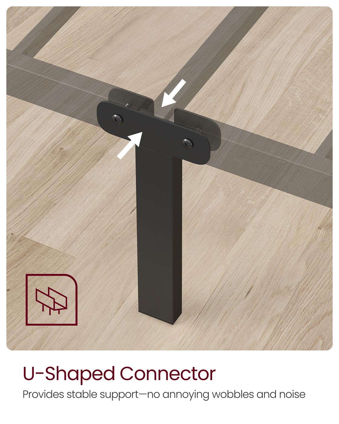 Single Metal Bed Frame - Metal - Black - No Box Spring Needed