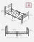Single Metal Bed Frame - Metal - Black - No Box Spring Needed