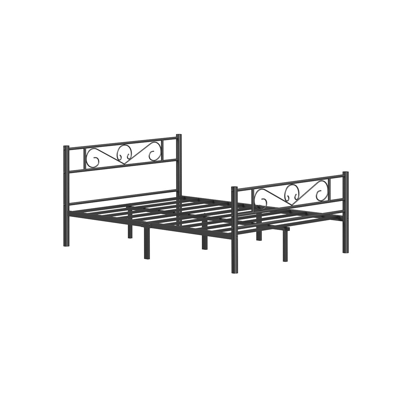Double Bed Frame - Metal - Matte Black