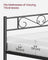 Double Bed Frame - Metal - Matte Black