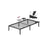 Single Bed Frame - Metal - Ink Black - Features Bedside Shelves