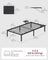 Single Bed Frame - Metal - Ink Black - Features Bedside Shelves