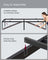 Single Bed Frame - Metal - Ink Black - Features Bedside Shelves